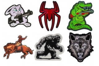 Iron on Patches with Embroidered Wild Animals