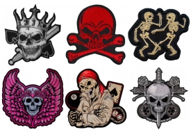 Embroidered Patches of Skull Designs