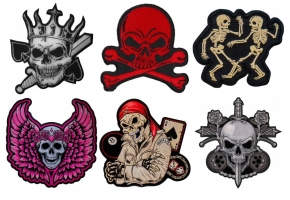 Embroidered Patches of Skull Designs