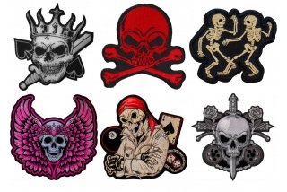 Embroidered Patches of Skull Designs