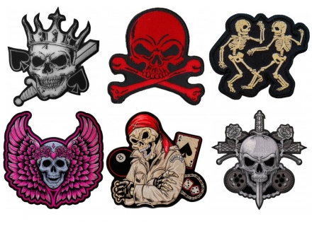 Embroidered Patches of Skull Designs