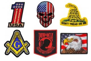 Iron on Patriotic Patches embroidered for Patriot Americans