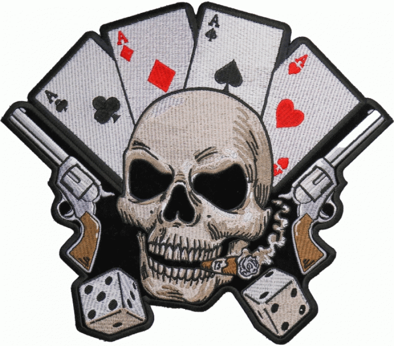 Gambler Skull Large Patch just came in