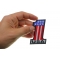 1 USA Patriotic Iron on Patch shown on hand for size comparison