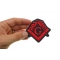 2B1 ASK1 Free Mason Black And Red Patch | Embroidered Patches 2B1 ASK1 Free Mason Black and Red Patch shown on hand for size comparison