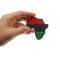 African Map Patch shown on hand for size comparison