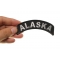 Alaska Patch Alaska Patch Iron on State Rocker shown on hand for size comparison