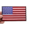 American Flag Patch with Black Borders American Flag Patch with Black Borders shown on hand for size comparison