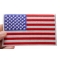 American Flag Patch with White Borders American Flag Patch, Embroidered Iron on Patches shown on hand for size comparison