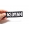 Assman Funny Patch | Embroidered Patches Assman Patch, Funny Patches for Adults shown on hand for size comparison