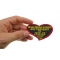 Be An Organ Donor Give Your Heart To Jesus Christian Patch shown on hand for size comparison