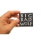 Big Bad Wolf Patch Big Bad Wolf Funny Iron on Patch shown on hand for size comparison