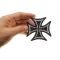 Biker Cross Patch Biker Cross Patch shown on hand for size comparison
