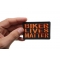 Biker Lives Matter Orange Patch Biker Lives Matter Patch, Biker Saying Patches shown on hand for size comparison