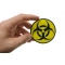 Bio Hazard Patch | Embroidered Patches Bio Hazard Novelty Patch shown on hand for size comparison