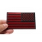 Black And Red Reversed American Flag Patch 4 Inch | US Military Veteran Patches shown on hand for size comparison