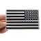 Black and White American REVERSED Flag Patch with White Borders Black and White American REVERSED Flag Patch with White Borders shown on hand for size comparison