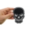 Black Skull Patch Small | Embroidered Patches Black Skull Patch, Biker Skull Patches shown on hand for size comparison