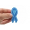 Blue Ribbon Patch For Awareness In Child Abuse And Bullying Blue Ribbon Patch For Awareness In Child Abuse and Bullying shown on hand for size comparison