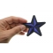 Blue Black Star Patch | Embroidered Patches Blue Star Patch, Iron on Patches shown on hand for size comparison