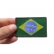 Brazil Flag Patch Brazil Flag Patch shown on hand for size comparison