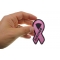 Breast Cancer Survivor Pink Ribbon Patch | Embroidered Patches Breast Cancer Survivor Pink Ribbon Patch shown on hand for size comparison