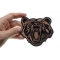 Brown Bear Patch Small | Embroidered Patches Brown Bear Iron on Patch Small shown on hand for size comparison