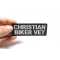 Christian Biker Vet Patch Christian Biker Vet Patch, Christian Saying Patches shown on hand for size comparison