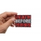 Death Before Dishonor Patch | Embroidered Patches Death Before Dishonor Patriotic Iron on Patch shown on hand for size comparison