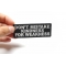 Don't Mistake Kindness For Weakness Patch | Embroidered Patches Don't Mistake Kindness For Weakness Patch, Biker Sayings shown on hand for size comparison
