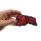 Eagle US Flag Facing Left Patch In Red | Embroidered Patches Eagle US Flag Facing Left Patriotic Iron on Patch In Red shown on hand for size comparison