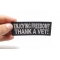 Enjoying Freedom Thank A Vet Patch | US Military Veteran Patches Enjoying Freedom Thank A Vet Patch, Military Saying Patches shown on hand for size comparison