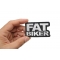 Fat Biker Patch Fat Biker Patch, Biker Saying Patches shown on hand for size comparison