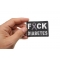 FCK Diabetes Gray Ribbon Patch | Embroidered Patches FCK Diabetes Gray Ribbon Patch shown on hand for size comparison