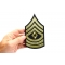First Sergeant Army Patch First Sergeant Iron on Patch shown on hand for size comparison