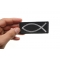 Fish Sign Patch | Embroidered Patches Christian Symbol Fish Sign Patch shown on hand for size comparison