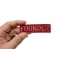 Founder Patch Red Founder Patch, Motorcycle Club Patches for Bikers shown on hand for size comparison