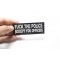 Fuck The Police Patch Except Fuck The Police Except You Officer Patch, Funny Patches for Adults shown on hand for size comparison