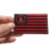 Gadsden American Flag Red Black Patch | Embroidered Patches Gadsden American Flag Red Black Patch shown on hand for size comparison