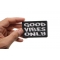 Good Vibes Only Patch Good Vibes Only Iron on Morale Patch shown on hand for size comparison