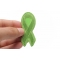 Green Ribbon Patch For Environmental Awareness shown on hand for size comparison
