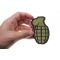 Grenade Patch In OD Green Grenade Iron on Patch In OD Green shown on hand for size comparison