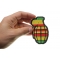 Grenade Patch Vietnam Colors | US Military Vietnam Veteran Patches Grenade Iron on Patch Vietnam Colors shown on hand for size comparison