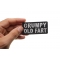 Grumpy Old Fart Patch | Embroidered Patches Grumpy Old Fart Funny Iron on Patch shown on hand for size comparison
