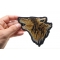 Howling Wolf Small Patch | Embroidered Patches Howling Wolf Patch, Small Embroidered Iron on Patches shown on hand for size comparison