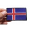 Iceland Flag Patch Iceland Flag Patch shown on hand for size comparison