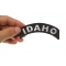 Idaho Patch Iron on State Rocker shown on hand for size comparison