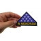 In Memoriam Folded Flag Patch shown on hand for size comparison