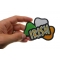 Irish Shamrock Patch | Embroidered Patches Irish Patch, Iron on Patches shown on hand for size comparison