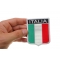 Italia Shield Patch | Embroidered Patches Italia Shield Patch shown on hand for size comparison